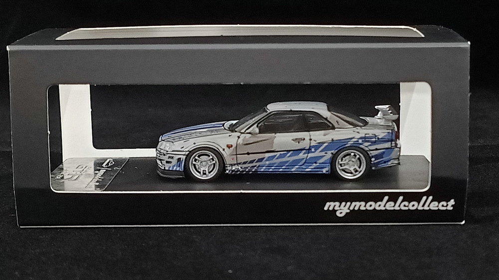 My Model Collect Skyline R34 V Spec Gris / Azul MMC640009I