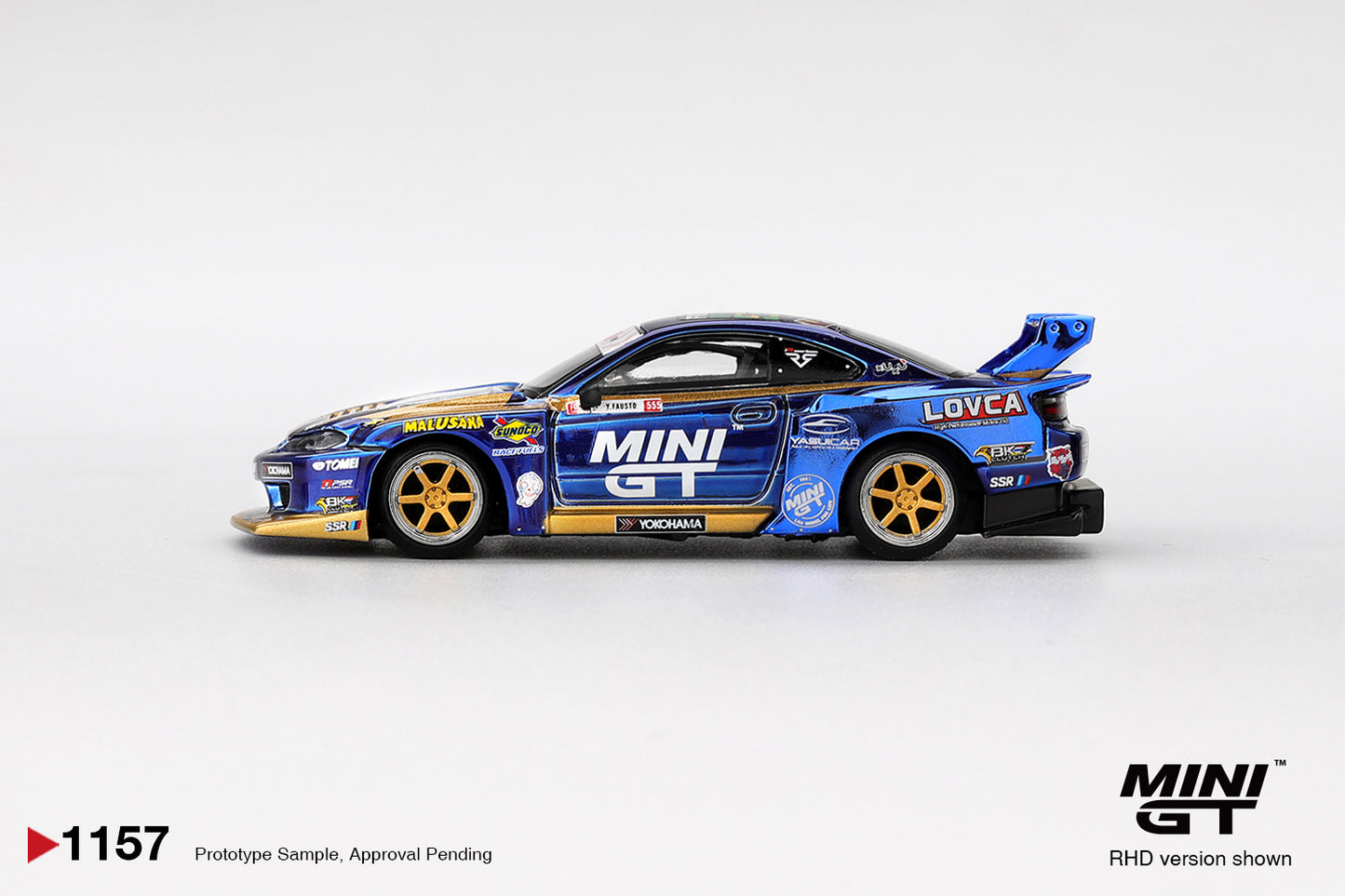 MINI GT NISSAN SILVIA S15 LB SUPER SILHOUETTE #555 TEAM MINI GT LIBERTY WALK FORMULA DRIFT 2025 # 1157