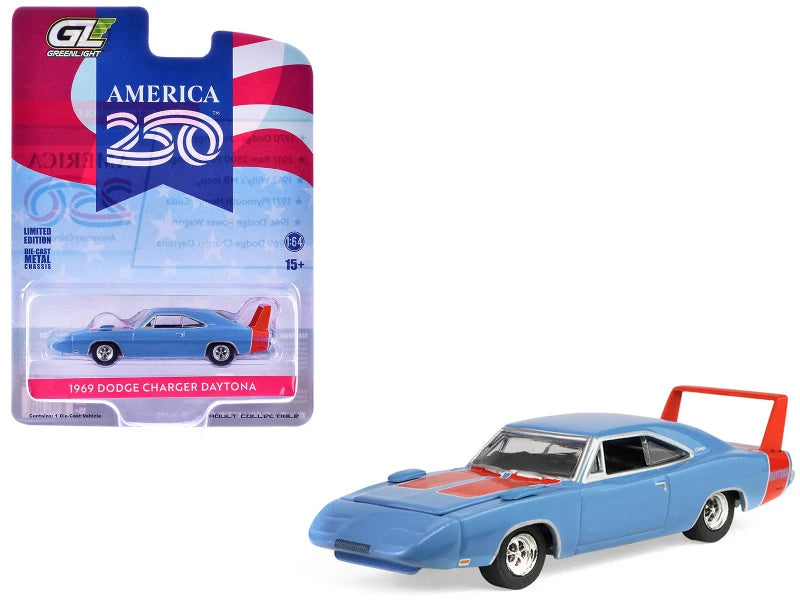 Greenlight 1/64 Dodge Charger Daytona de 1969 Edición " America 250 " Serie 18 colección Anniversary Collection