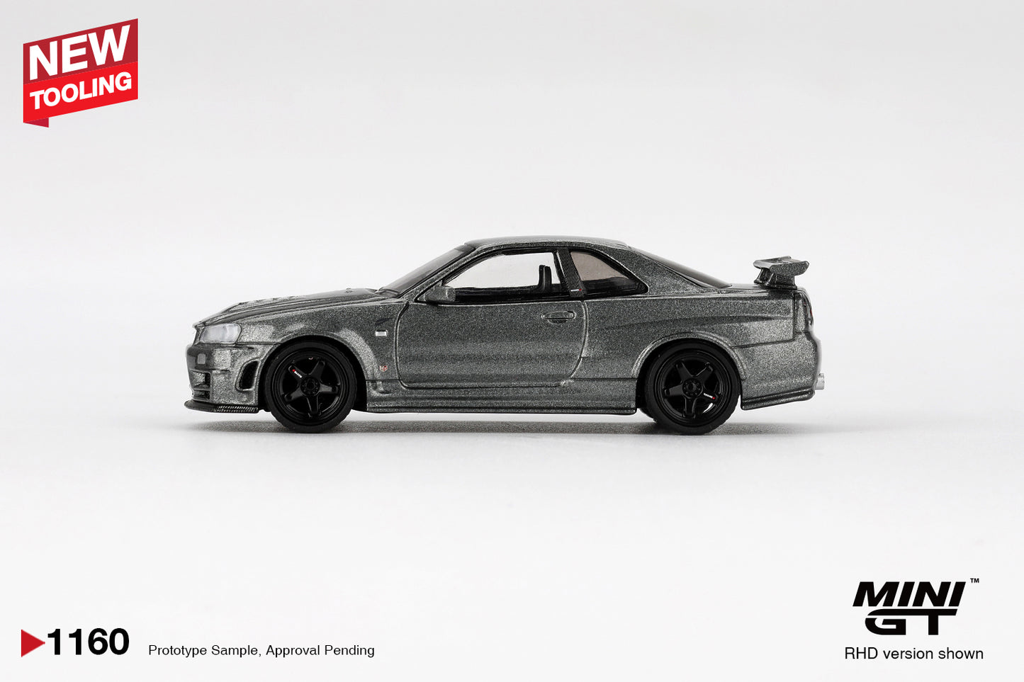 *** EN CAMINO *** MINI GT NISSAN SKYLINE GTR R34 DARK METAL GRAY NISMO CRS 1999 # 1160