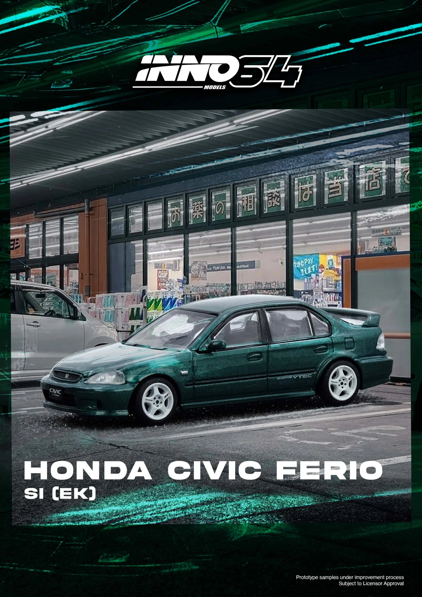 Inno64 Honda Civic Ferio Si EK Green