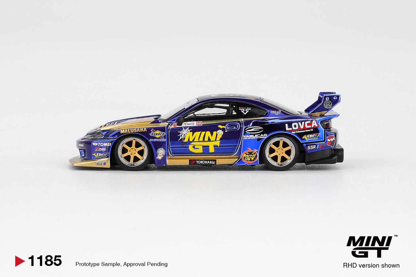 MINI GT NISSAN SILVIA S15 🎃 HALLOWEN LB Super Silhouette #555 Team MINI GT Liberty Walk 2025 Formula Drift Halloween Special # 1185