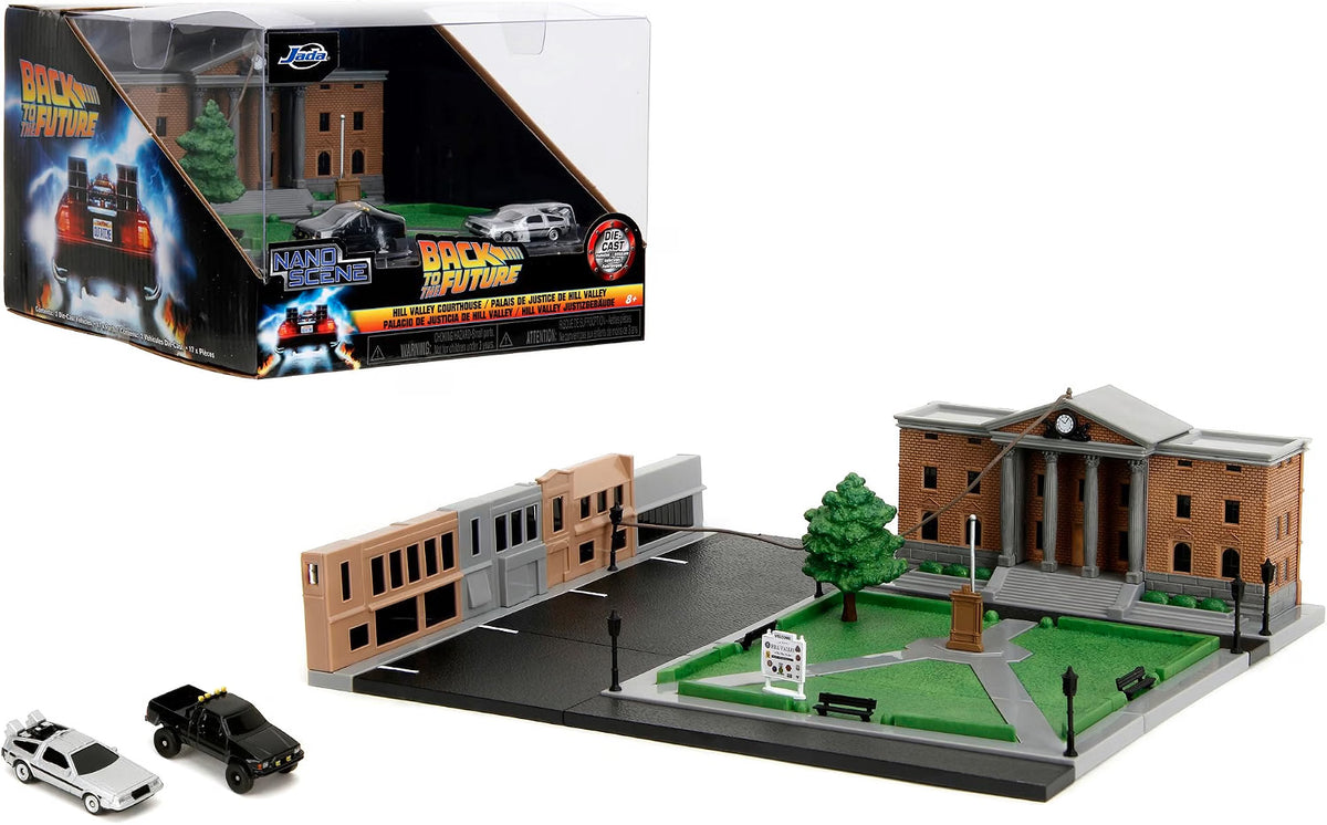Jada Nano Diorama Back to the Future Clock Tower Nano Scene Nano coches de metal.