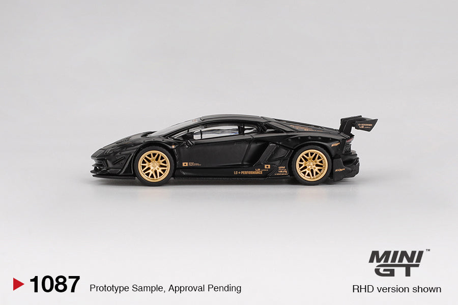 MINI GT LAMBORGHINI AVENTADOR LB WORKS LIMITED EDITION MATTE BLACK 2025 # 1087