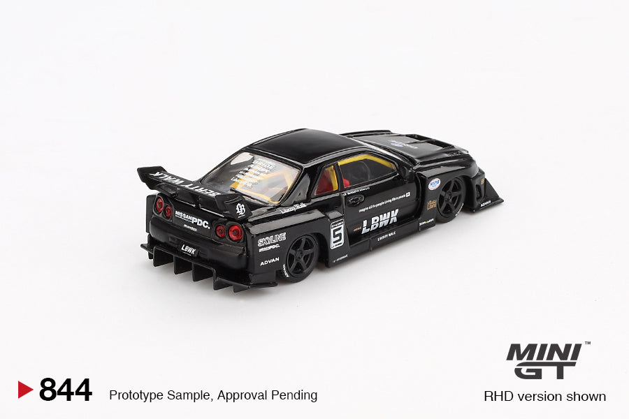 MINI GT NISSAN SKYLINE R34 NISSAN LB-ER34 SUPER SILHOUETTE SKYLINE BLACK 2024 # 844
