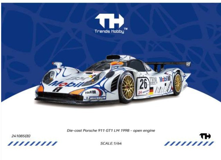 Trends Hobby 1.64 Porsche 911 GT1 LM #26 1998 TH241085 - Desmontable TH241085