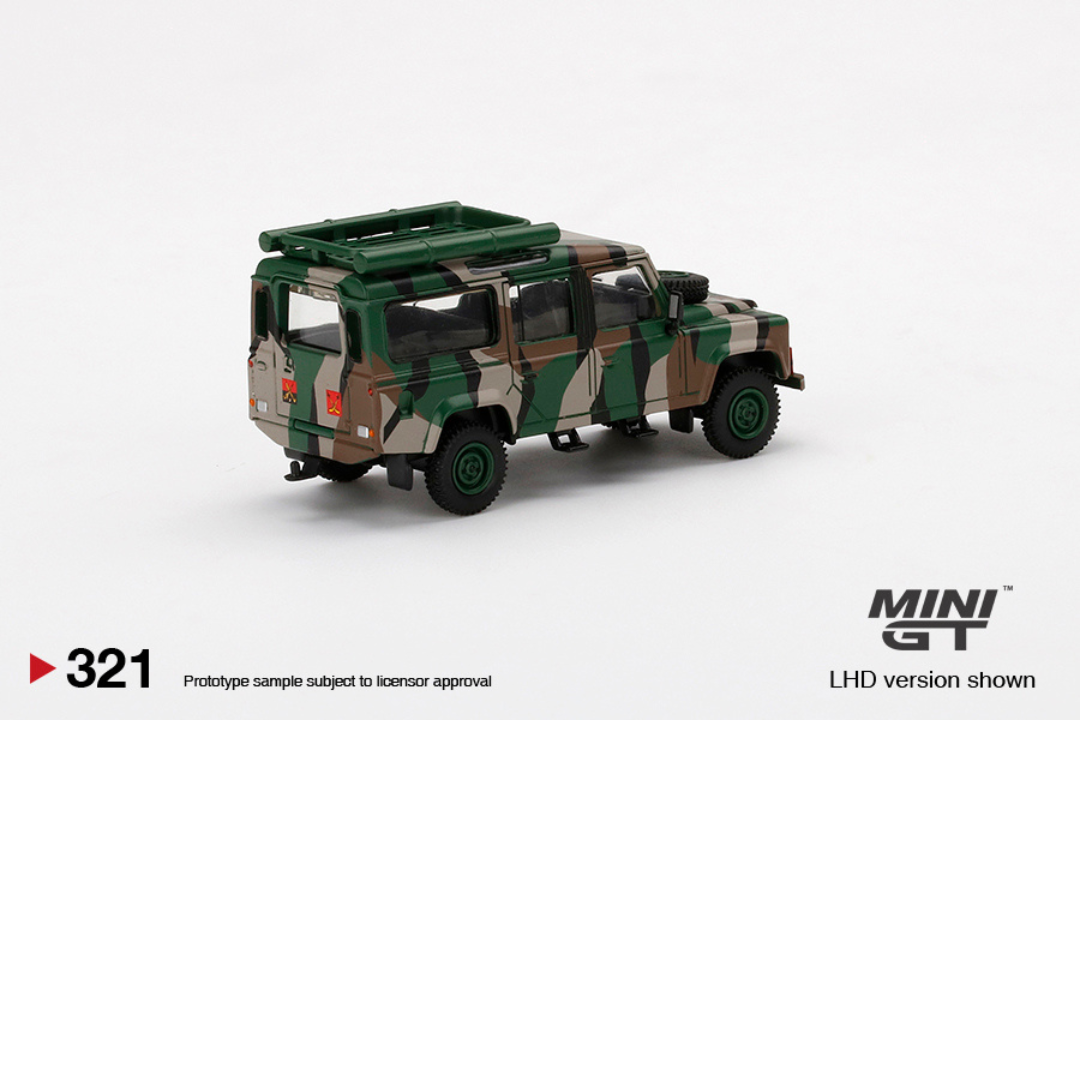 Mini GT Land Rover Defender 110 Ejército de Malasia # 321 * Pieza muy antigua dificil de conseguir
