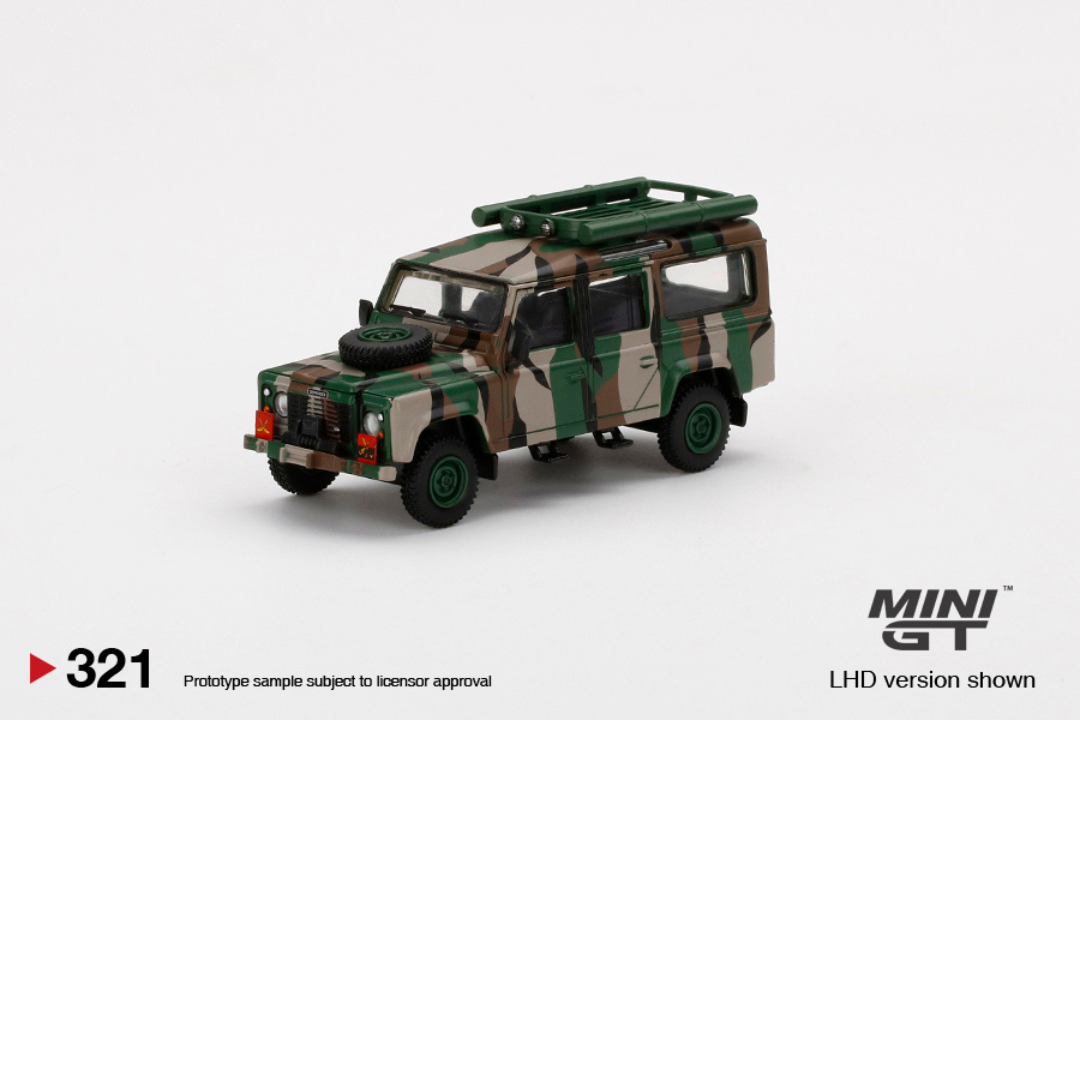 Mini GT Land Rover Defender 110 Ejército de Malasia # 321 * Pieza muy antigua dificil de conseguir