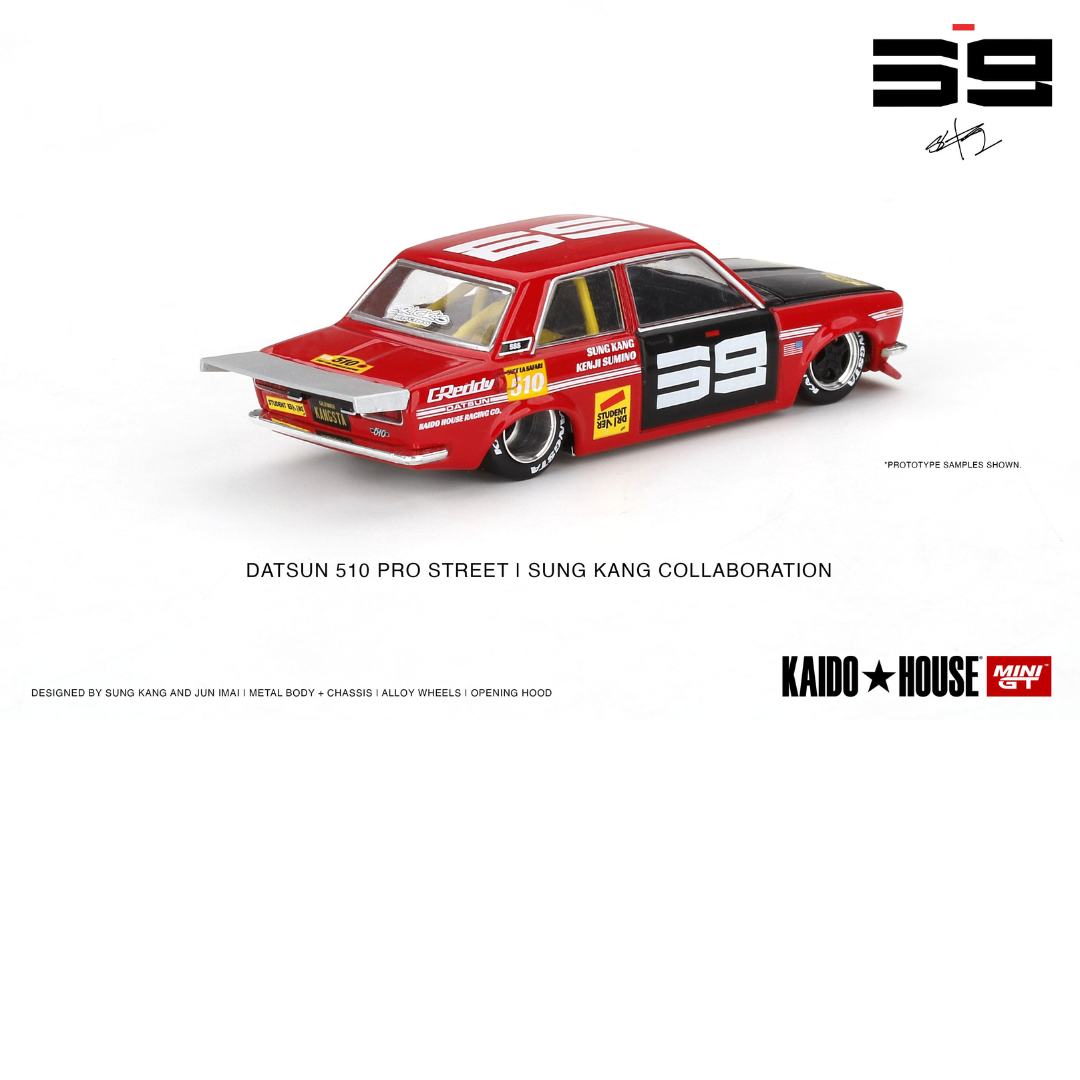 KAIDO HOUSE Datsun Pro Street SK510 Rojo Colaboración Sung Kang # 003 *Pieza antigua,primeros modelos de kaido