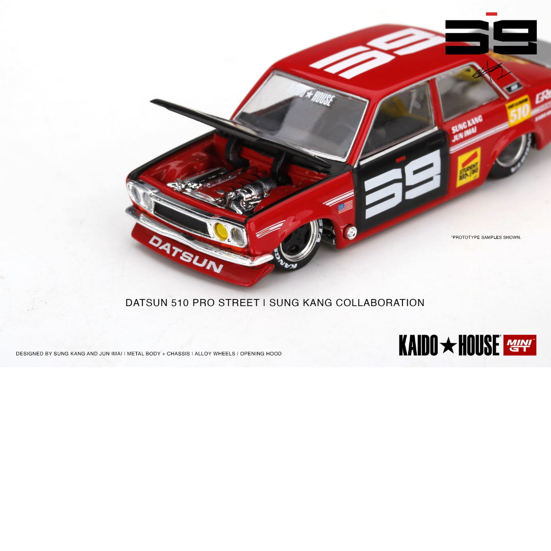 KAIDO HOUSE Datsun Pro Street SK510 Rojo Colaboración Sung Kang # 003 *Pieza antigua,primeros modelos de kaido