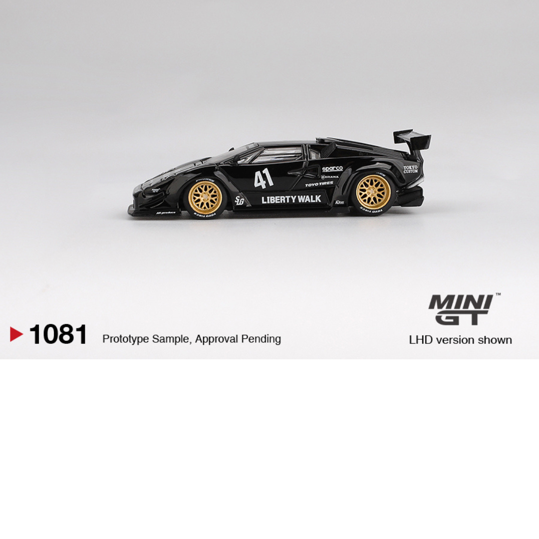 MINI GT LAMBORGHINI COUNTACH LB- WORKS BLACK 2024 # 1081