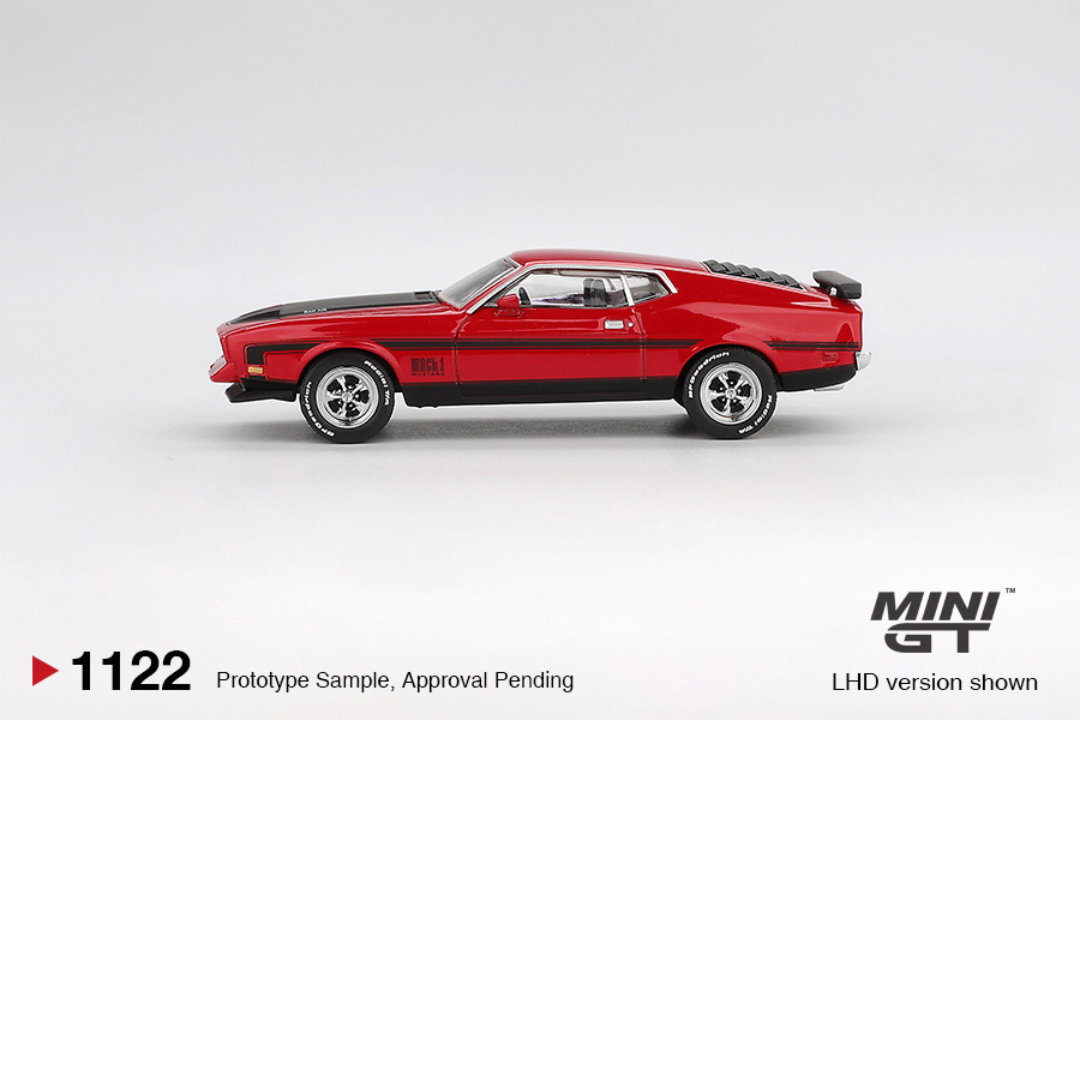 MINI GT FORD MUSTANG MACH 1 RACE RED 1971 # 1122