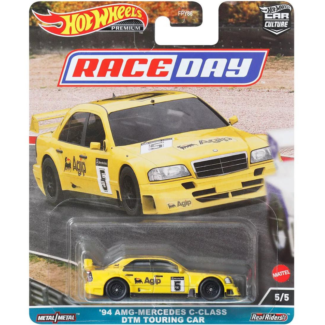 Hot Wheels Premium 1994 AMG Mercedes Benz C-Class DTM Touring Car Race Day HKC62