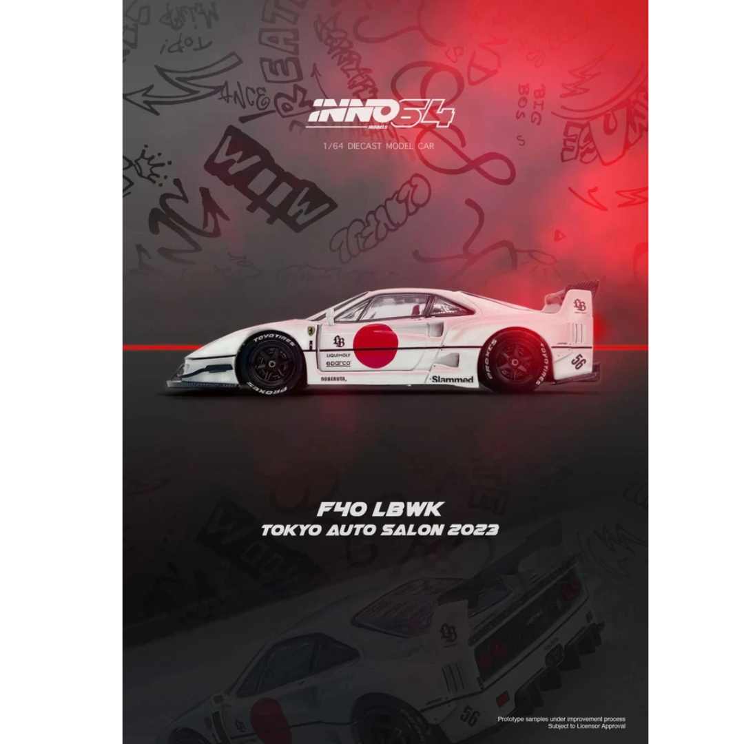 Inno64 Ferrari F40 LBWK Expo Tokyo Auto Salon 2023 Blanco