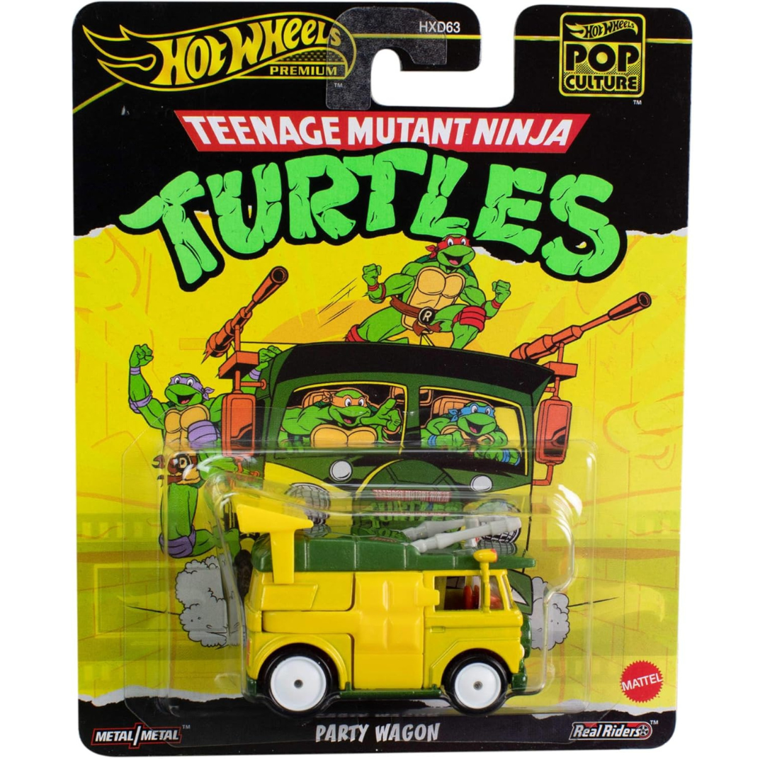 %%% Hot Wheels Premium Tortugas Ninja TMNT Party Wagon