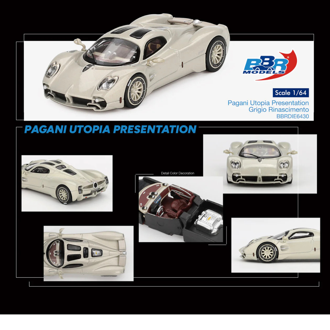 BBR Models Pagani Utopia Presentación Grigio Rinascimento