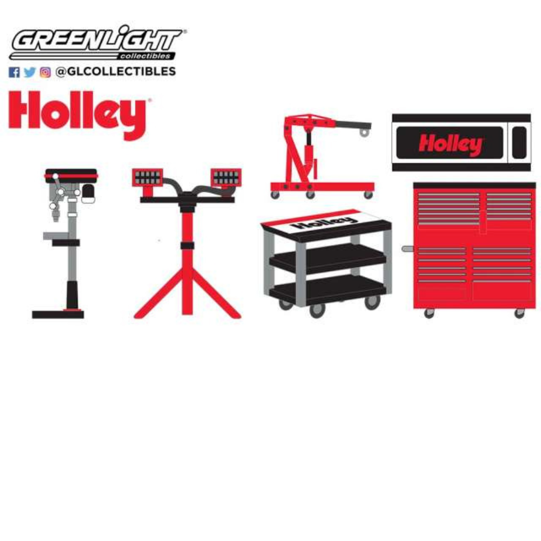 GreenLight Auto Body Shop Holley Shop Tool Accessorios Herramientas Taller Series 6 - 1/64