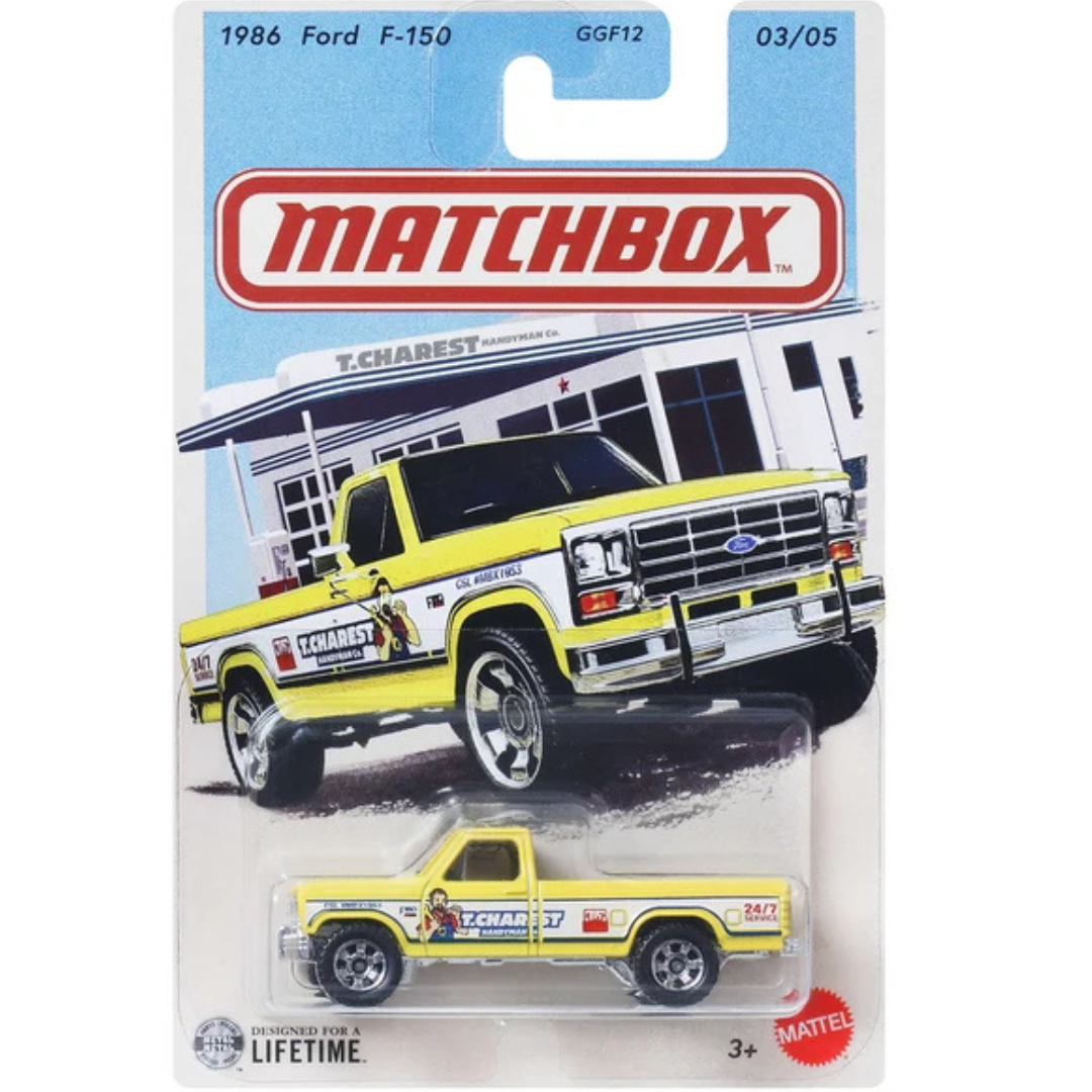 Matchbox 1.64 1986 Ford F150 Yellow MBGGF12-969P