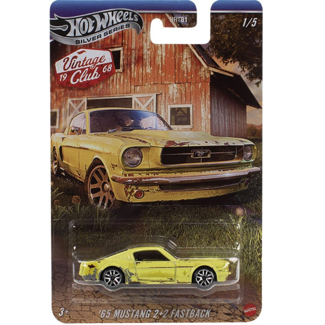 Hot Wheels Silver Series Vintage Club 1965 Mustang 2+2 Fastback Yellow hwmvJKY31