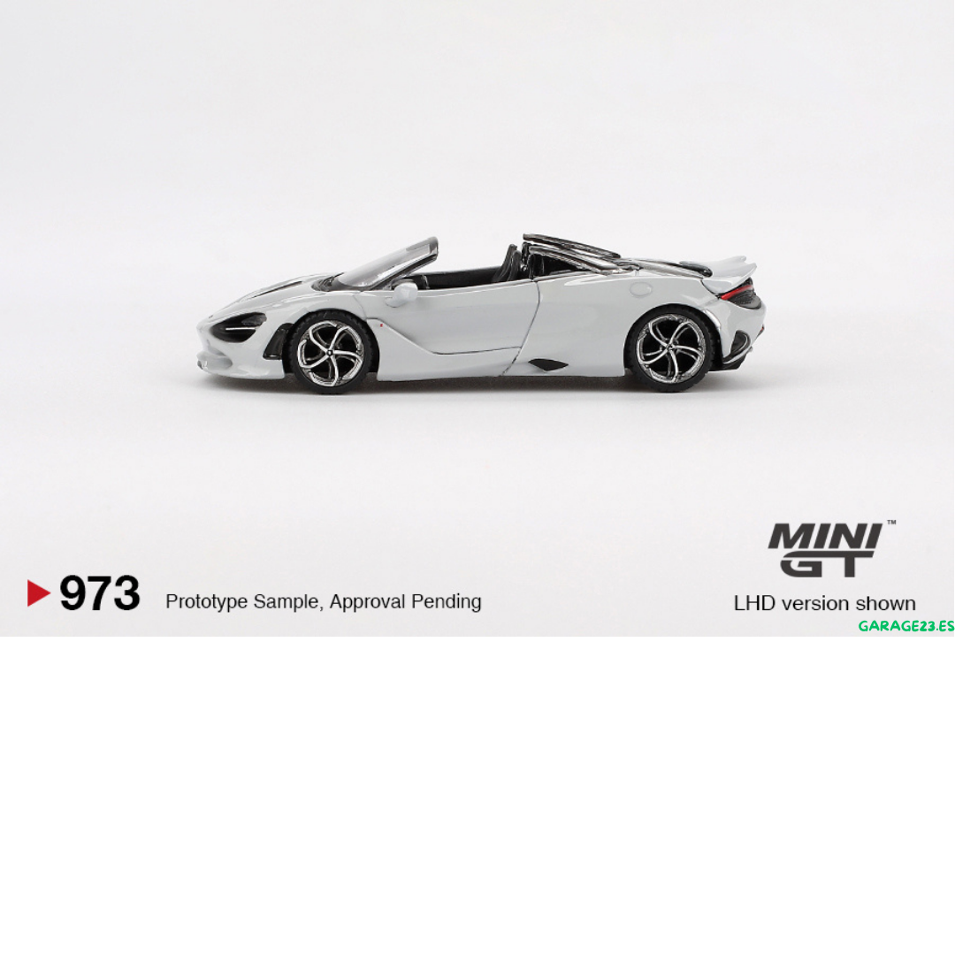MINI GT MCLAREN 750S SPIDER CIRRUS GREY 2024 # 973