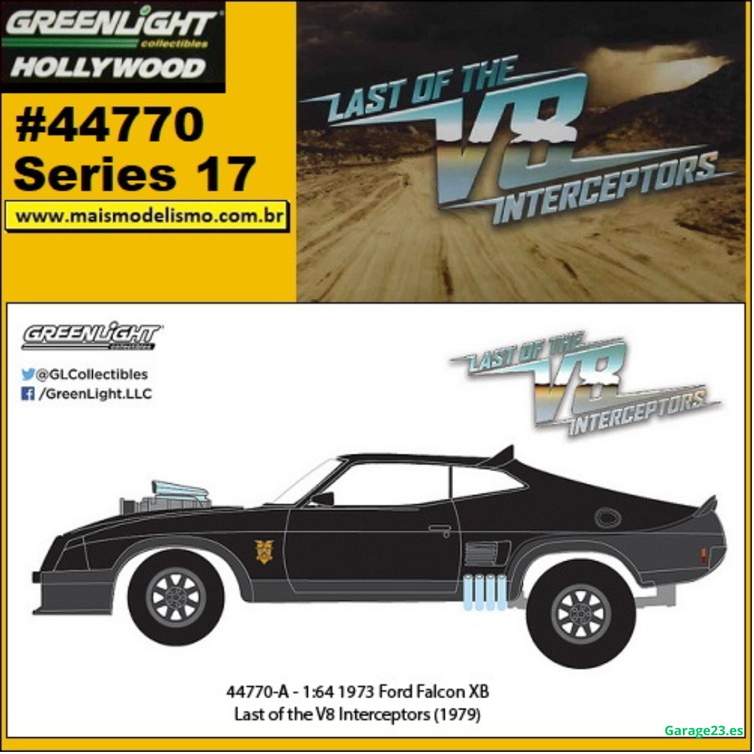 Greenlight 1972 Ford Falcon XB Last of the V8 Intercept 1/64 ¨Pelicula Mad Max¨