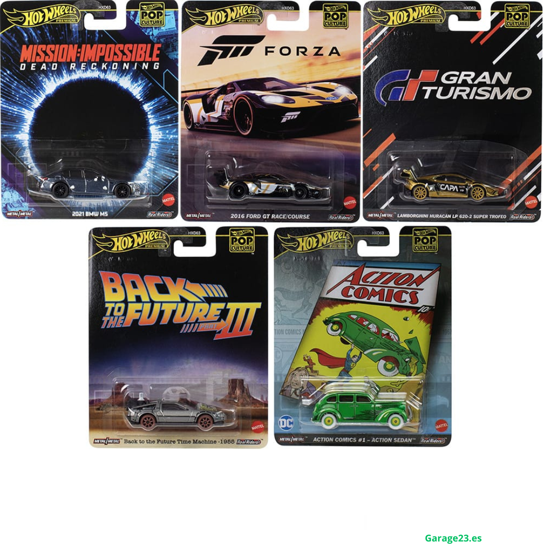 Hot Wheels Premium Completa Pack5 Pop Culture - M5 - Super GT - Super trofeo