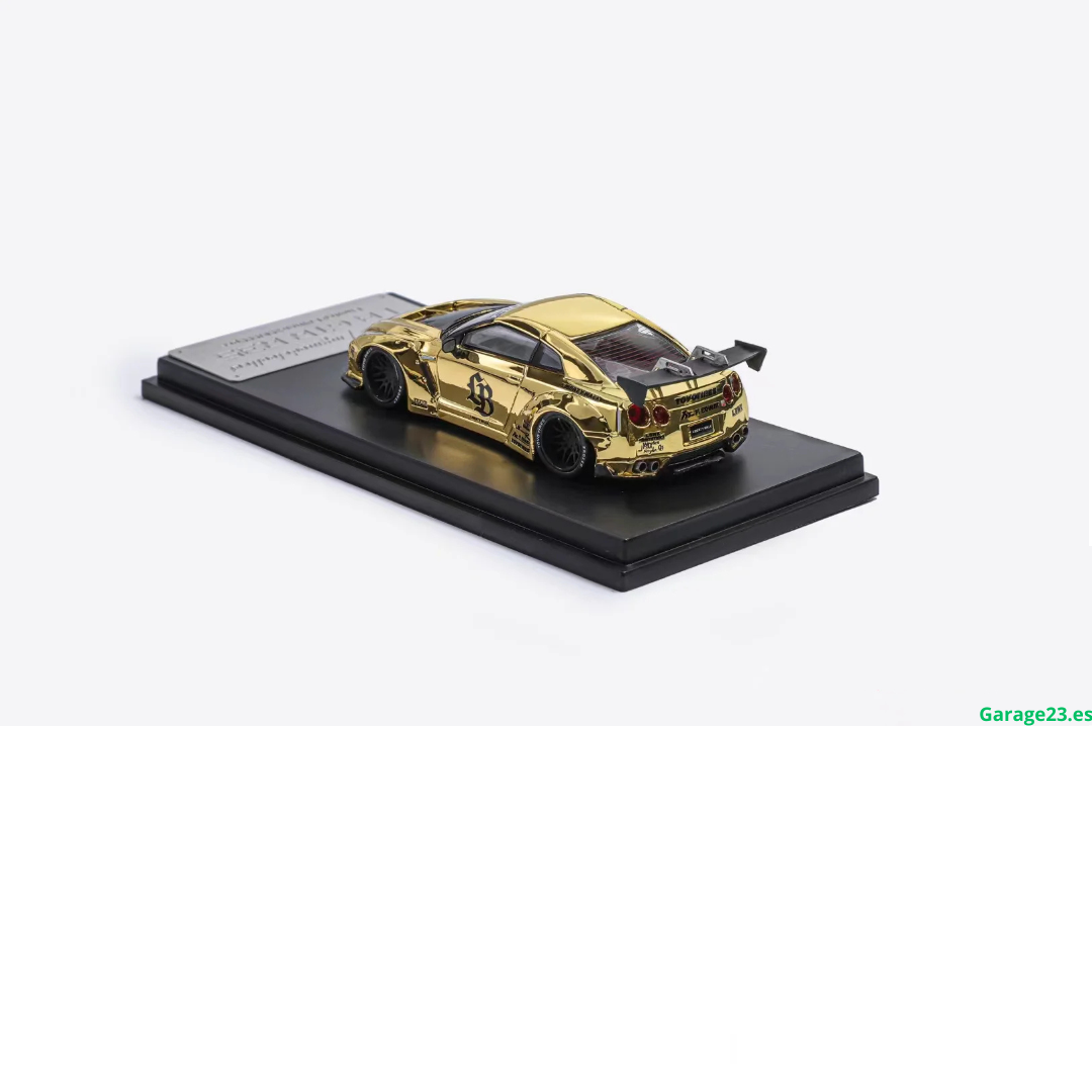 ***EN CAMINO *** My Model Collect Nissan GTR R35 LB Chrome Gold 1/64