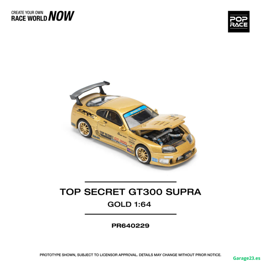 POP RACE Top Secret GT300 Supra Gold