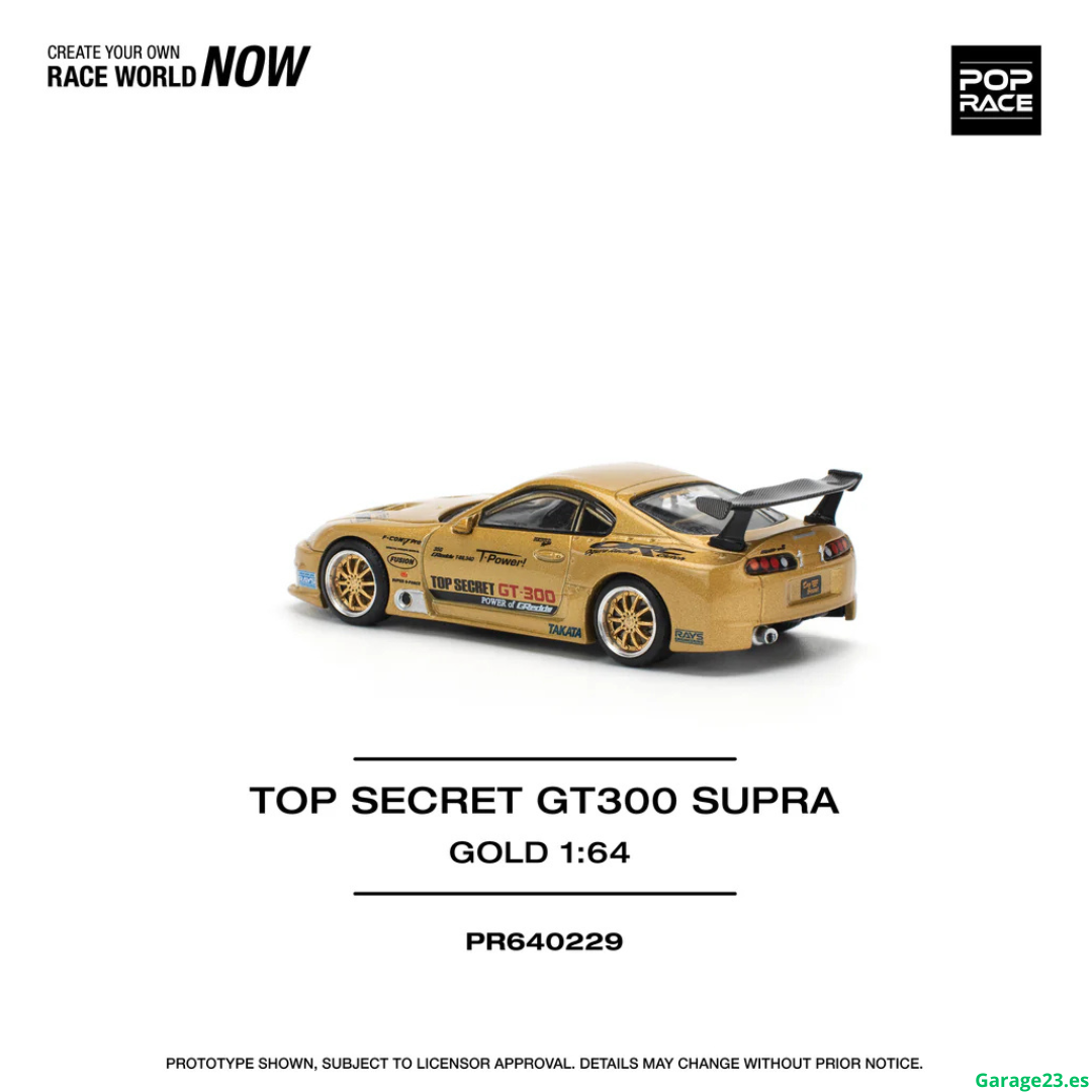 POP RACE Top Secret GT300 Supra Gold