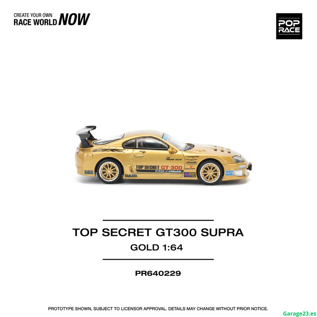 POP RACE Top Secret GT300 Supra Gold