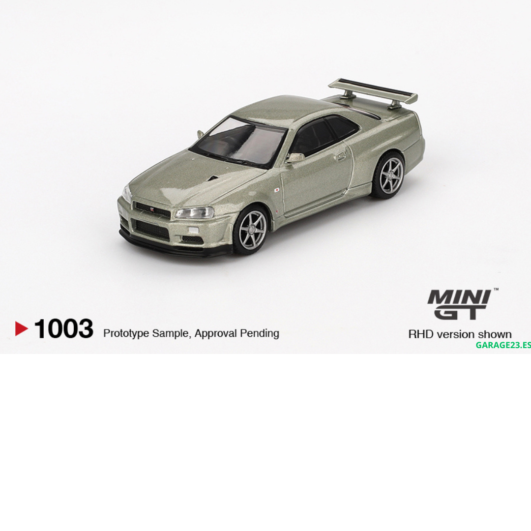 MINI GT NISSAN SKYLINE GTR R34 V- SPEC II NÜR MILLENIUM JADE 2002 # 1003