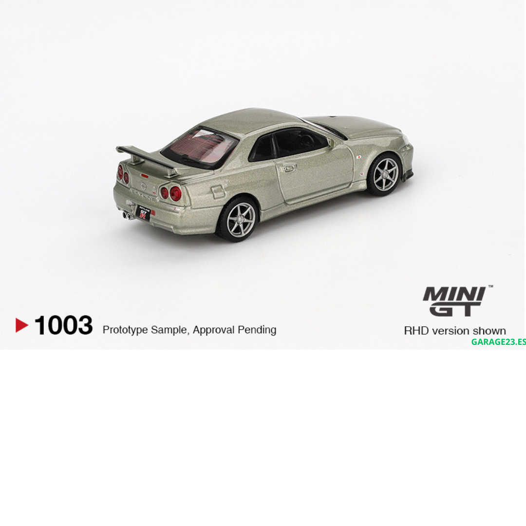 MINI GT NISSAN SKYLINE GTR R34 V- SPEC II NÜR MILLENIUM JADE 2002 # 1003