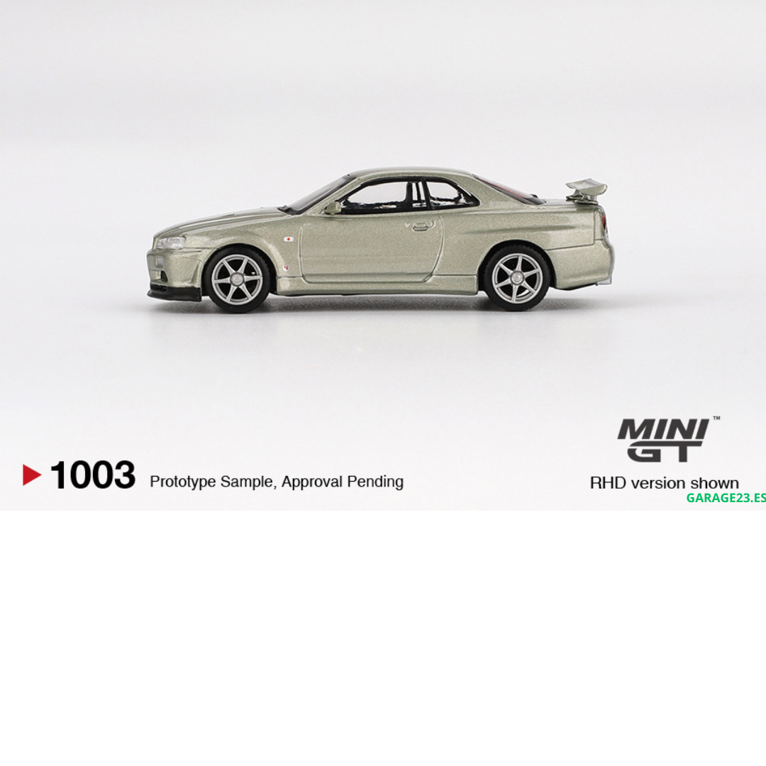 MINI GT NISSAN SKYLINE GTR R34 V- SPEC II NÜR MILLENIUM JADE 2002 # 1003