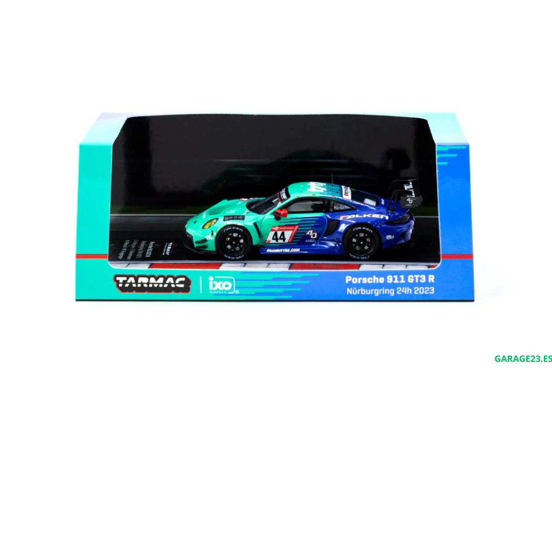 Tarmac Works *** 24H de Nürburgring *** Porsche 911 GT3 R n.° 44 J. Eriksson, T. Heinemann, N. Menzel y M. Ragginger – Colaboración con IXO Models – Hobby64 ¨Falken¨ 1.64