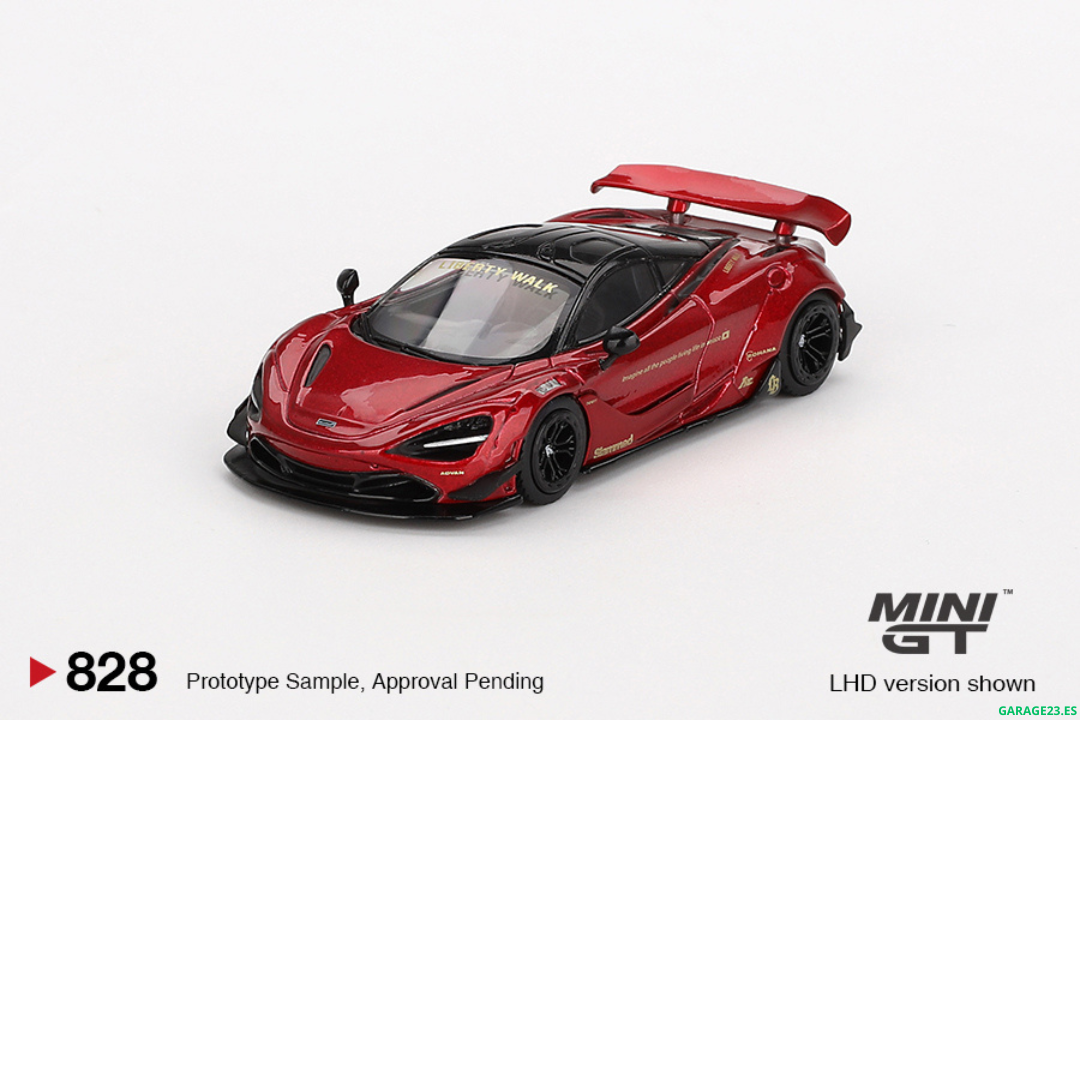 ***EN CAMINO*** MINI GT MCLAREN 720S LB WORKS GEM RED 2022 # 828