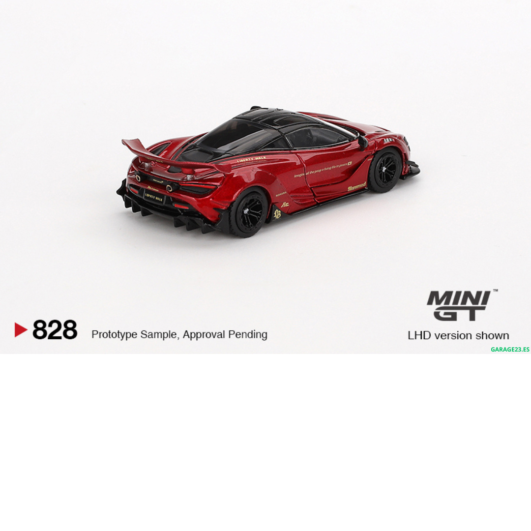 ***EN CAMINO*** MINI GT MCLAREN 720S LB WORKS GEM RED 2022 # 828