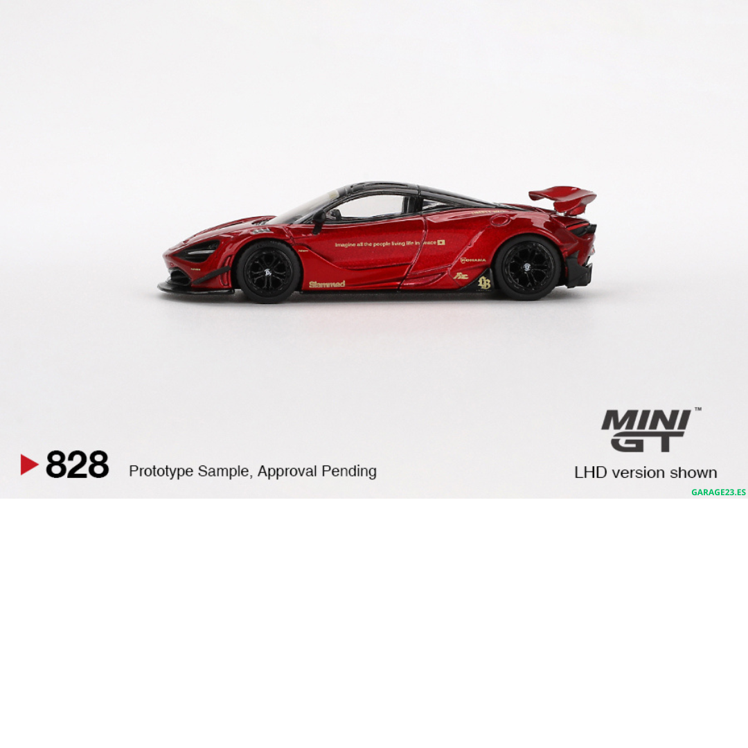 ***EN CAMINO*** MINI GT MCLAREN 720S LB WORKS GEM RED 2022 # 828