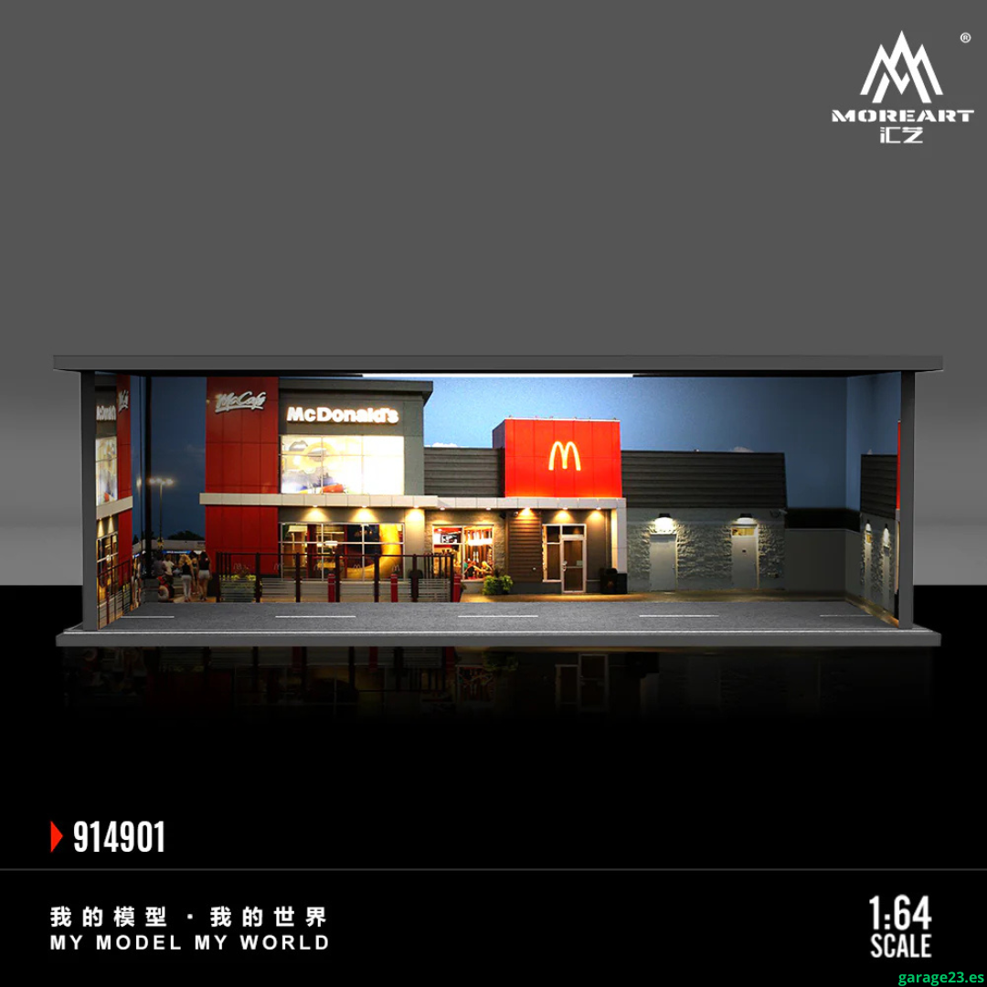 Black Box Diorama Garaje Parking McDonals Con Luz 1.64 MO914203