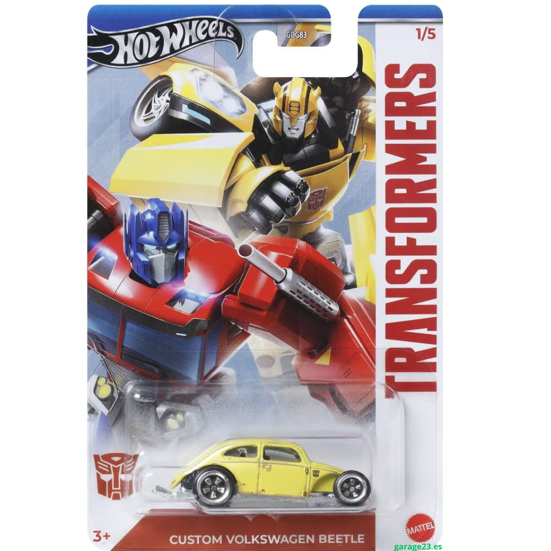 Hot Wheels Básico Serie Silver Transformers Volkswagen Beetle 1.64