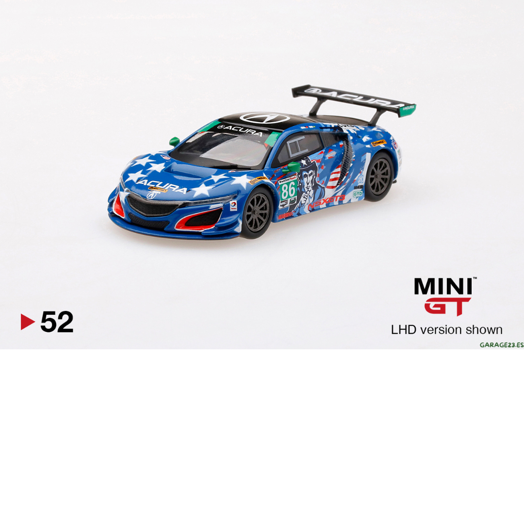 *Pieza Antigua,dificil de conseguir* MINI GT Mijo Exclusives Acura 2017 NSX GT3 #86 Uncle Sam # 52