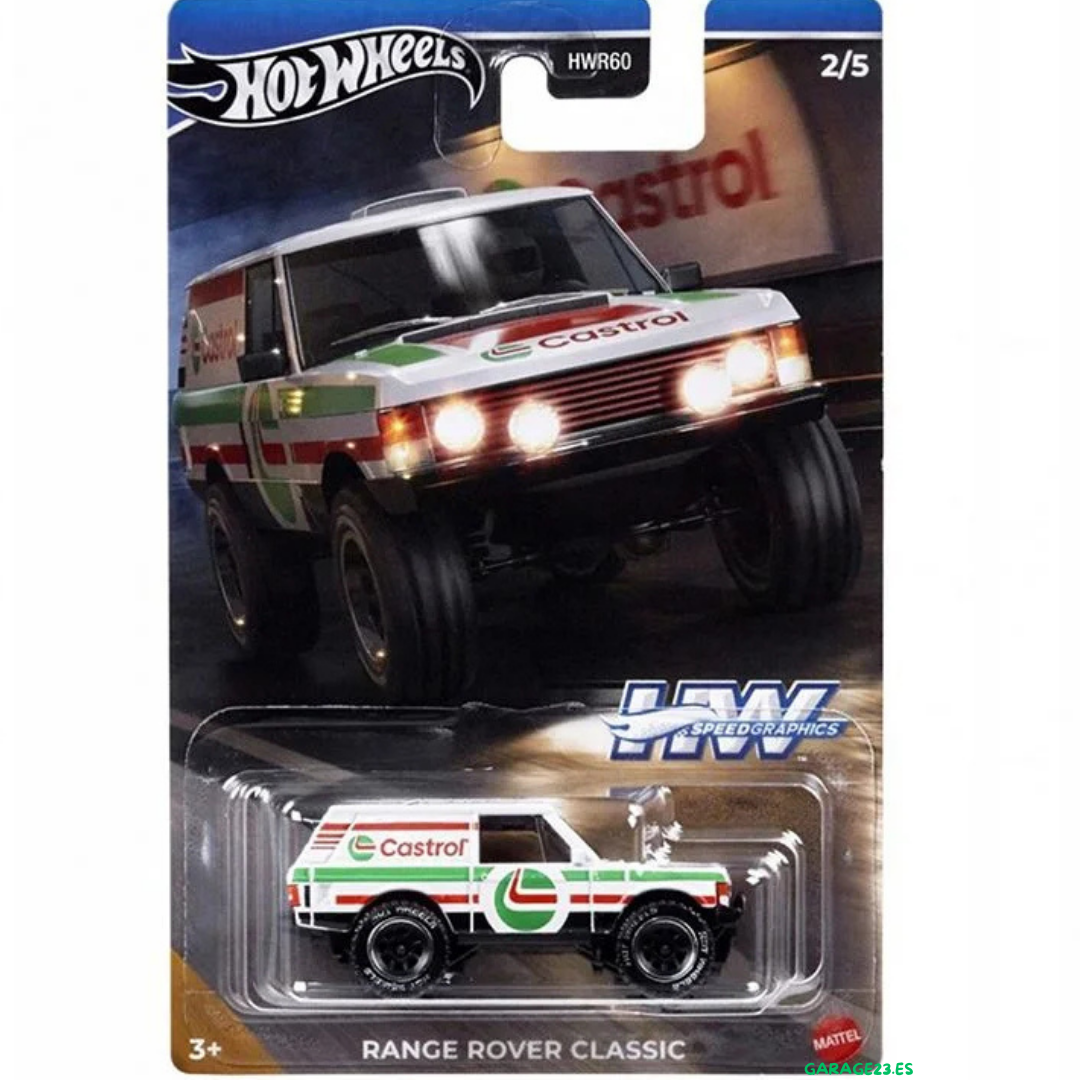Hot Wheels Silver Series Básico Range Rover Classic Castrol