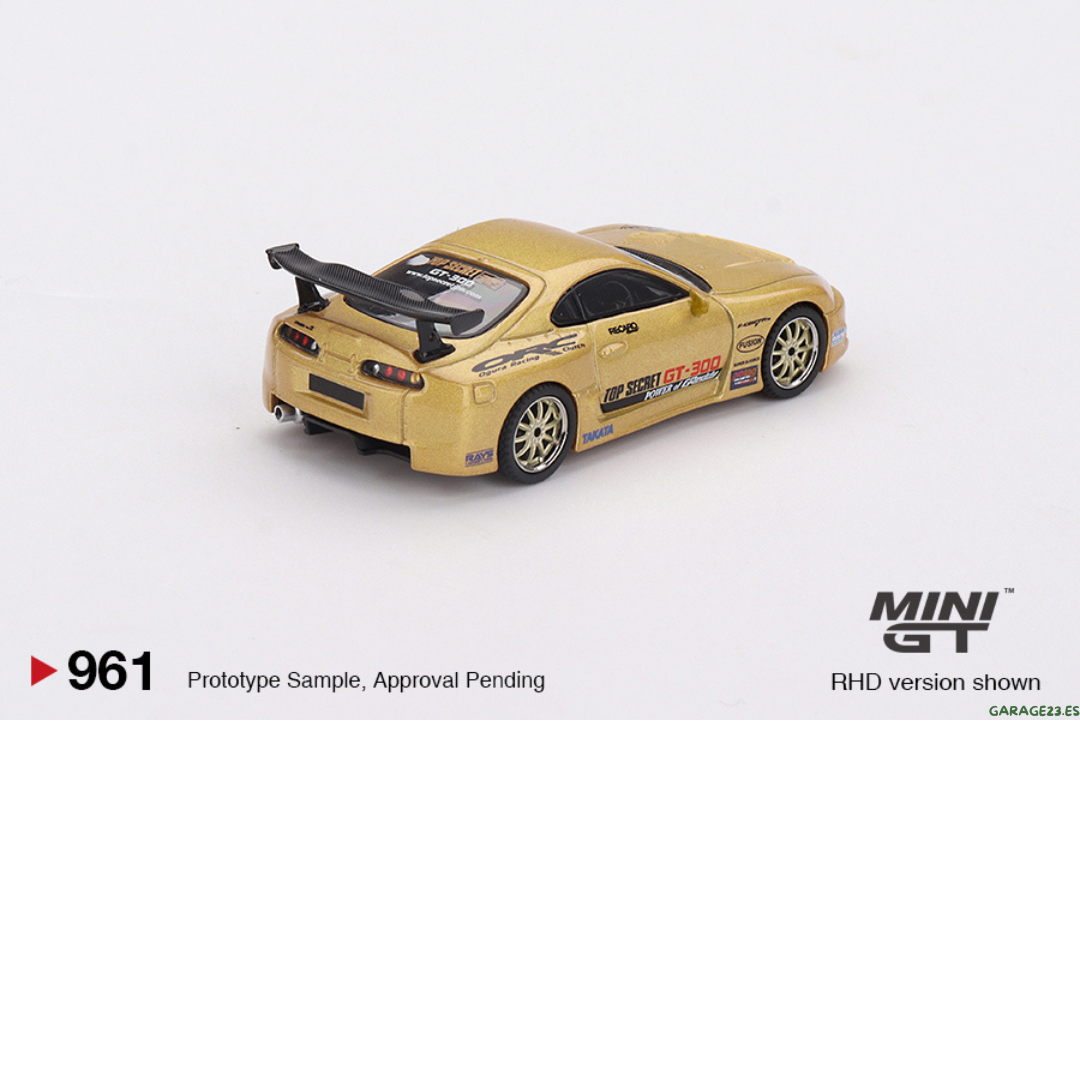 MINI GT Toyota Supra (A80) GT-300 Top Secret Oro Top Secret # 961