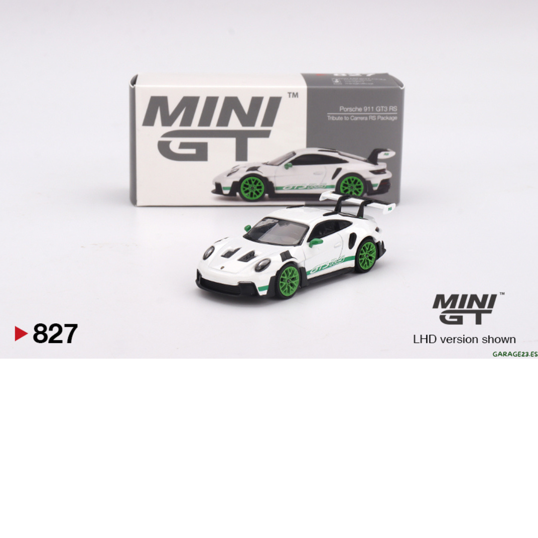 MINI GT Porsche 911 (992) GT3 RS Paquete Tributo a la Carrera RS # 827