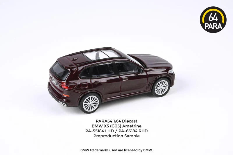 Para64 BMW X5 G05 Ametrine Granate 1/64 Volante Derecha