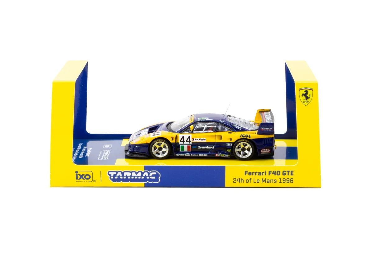Tarmac Works 1/64 Ferrari F40 GTE 24h de Le Mans 1996 Luciano Della Noce / Anders Olofsson / Carl Rosenblad - Tarmac Models - TC-T64-088-96LM44