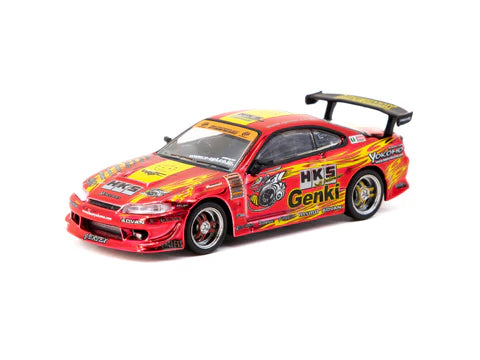 Tarmac Works 1/64 HKS Hiper Silvia RS-2 Rojo Cromo - PIEZA ESPECIAL Salón del Automóvil de Tokio 2025 - GLOBAL64 * Posibilidad de CHASE GRIS