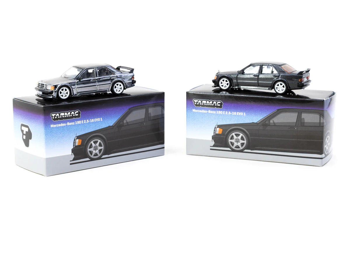 Tarmac Works 1.64 Mercedes Benz 190 E 2.5-16 EVO 1 Blue Black Metallic