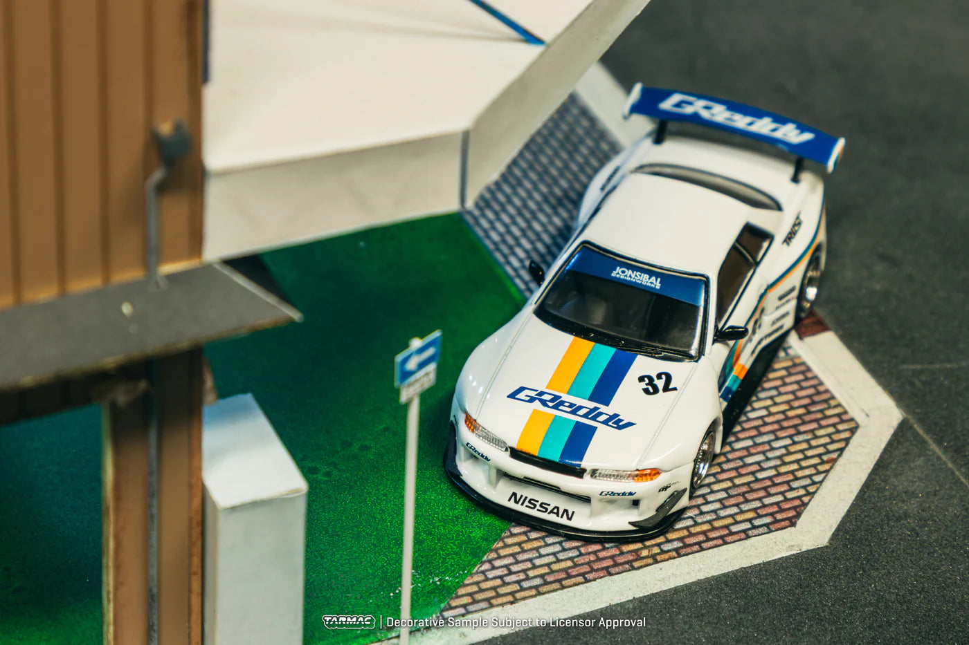 TARMAC WORKS 1.64 Nissan Skyline GTR R32 Widebody GReddy Jonsibal - Edición especial EE. UU. - Tarmac Works GLOBAL64