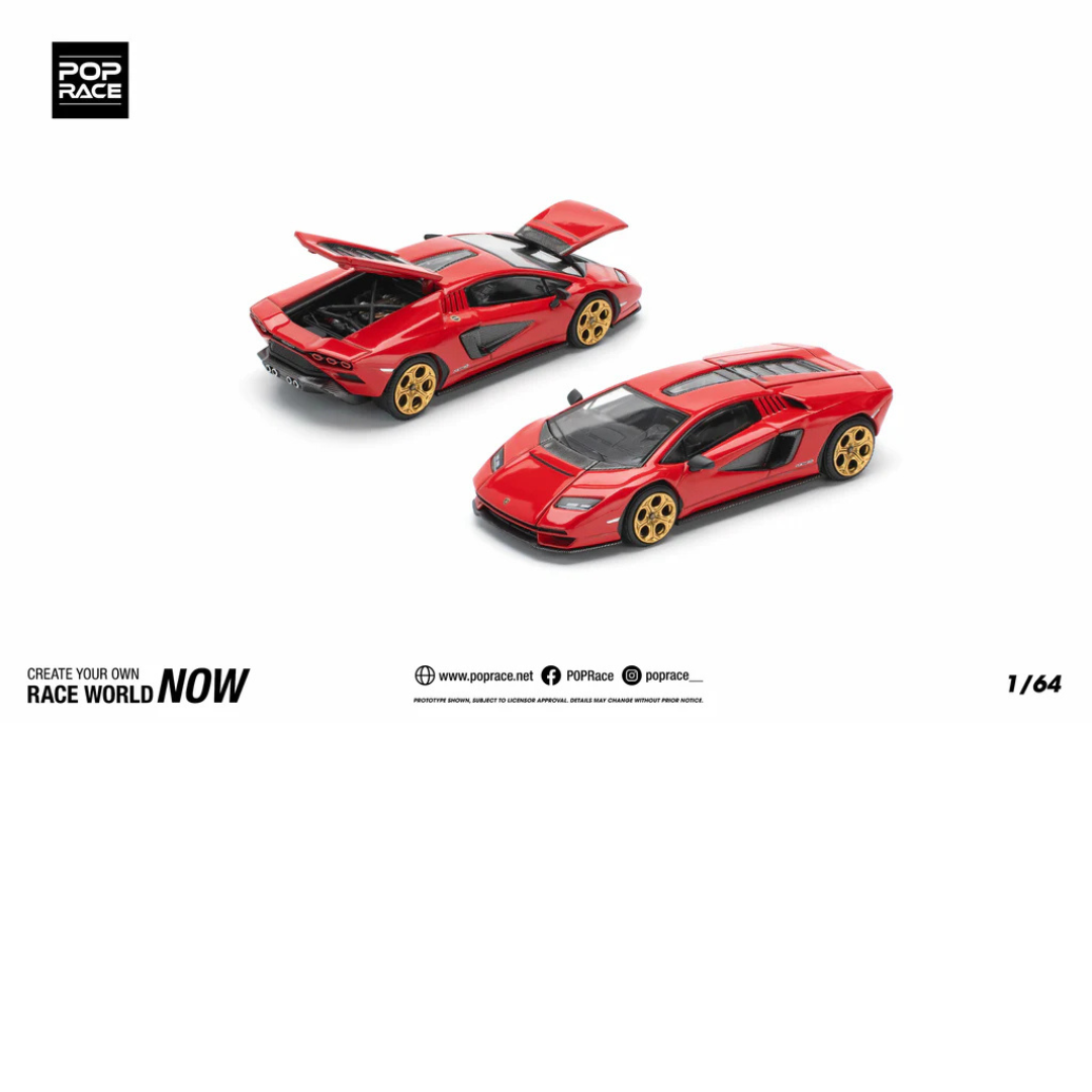 POP RACE Lamborghini Countach LPI 800 Rosso Red # 259