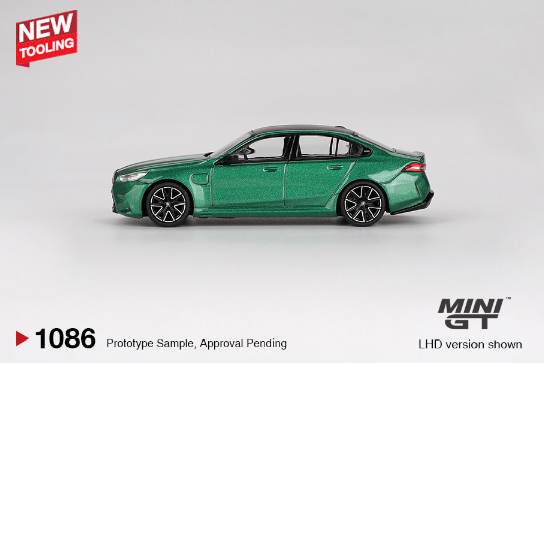 MINI GT BMW M5 (G90) ISLE OF MAN GREEN METALLIC 2024 # 1086